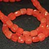 Natural Fanta Orange Carnelian Micro Faceted Cube Box Beads Strand Rondelles Sold per 6 beads & Sizes from 7mm to 8mm approx. Carnelian is a brownish-red semi precious gemstone. It is found commonly in india as well as in south america. Also known for feng-shui and healing purposes. 